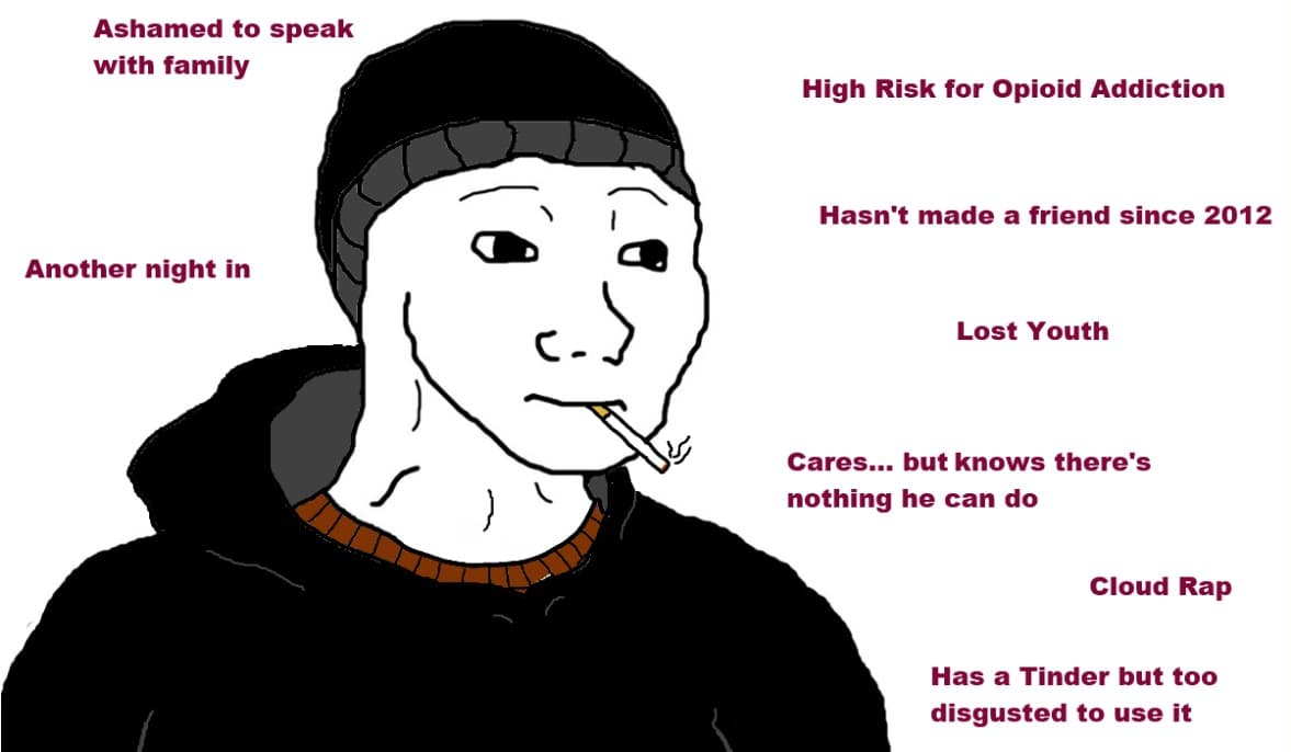 Doomer meme template - Doomer