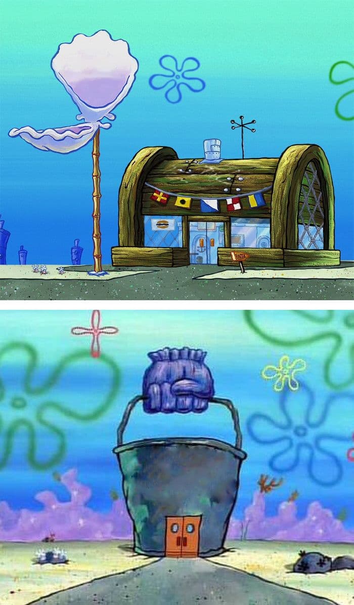 Krusty Krab Vs Chum Bucket Blank