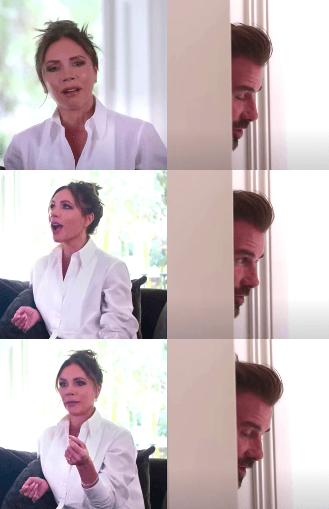 Victoria David Beckham Be Honest meme template - Beckham Be Honest