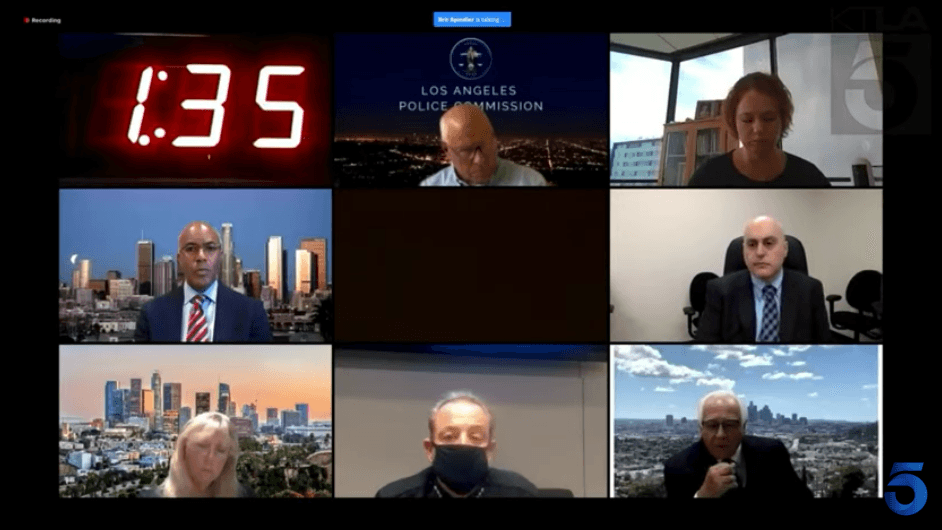 2020 LA Police Commission Meeting meme template - LA Police Commission