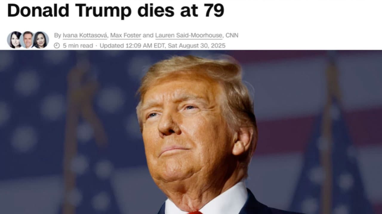 2025 Labor Day Weekend Donald Trump Death Rumor meme template - 2025 Trump Death Rumor