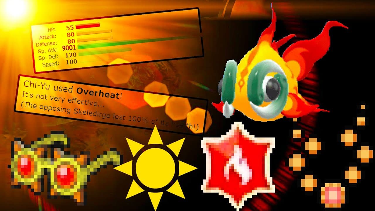 252+ SpA Choice Specs Beads of Ruin Tera Fire Chi-Yu meme template - Chi-Yu