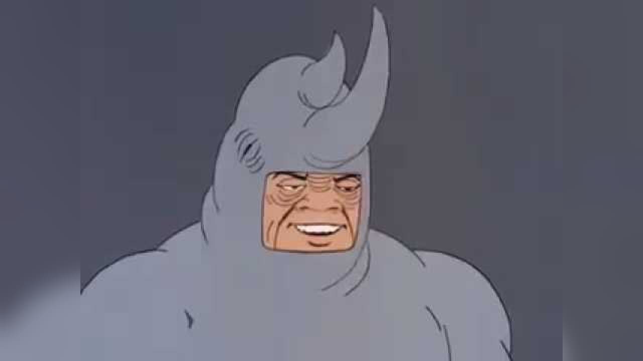 60's Spider-Man Rhino meme template - 60's Spider-Man Rhino