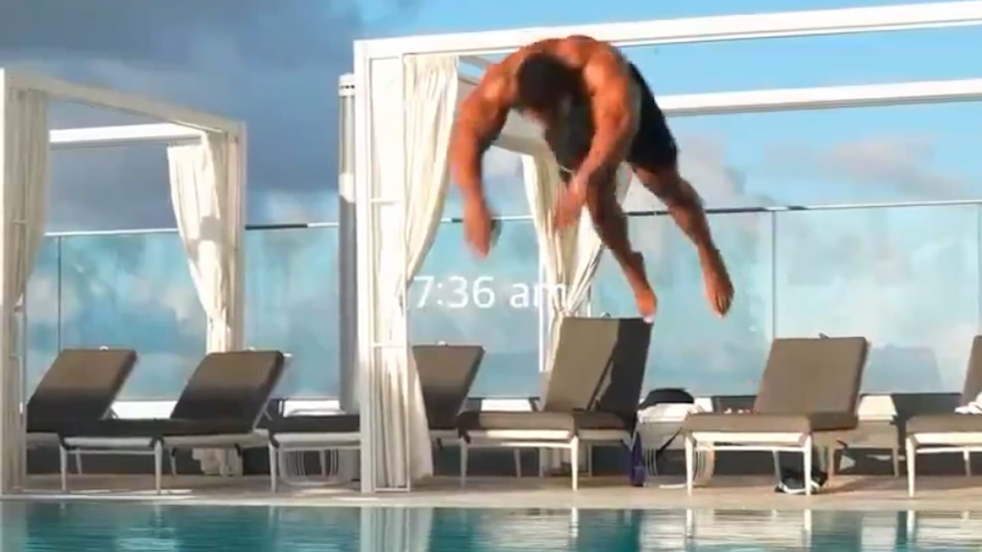 7:36 Pool Dive meme template - 7:36 Pool Dive