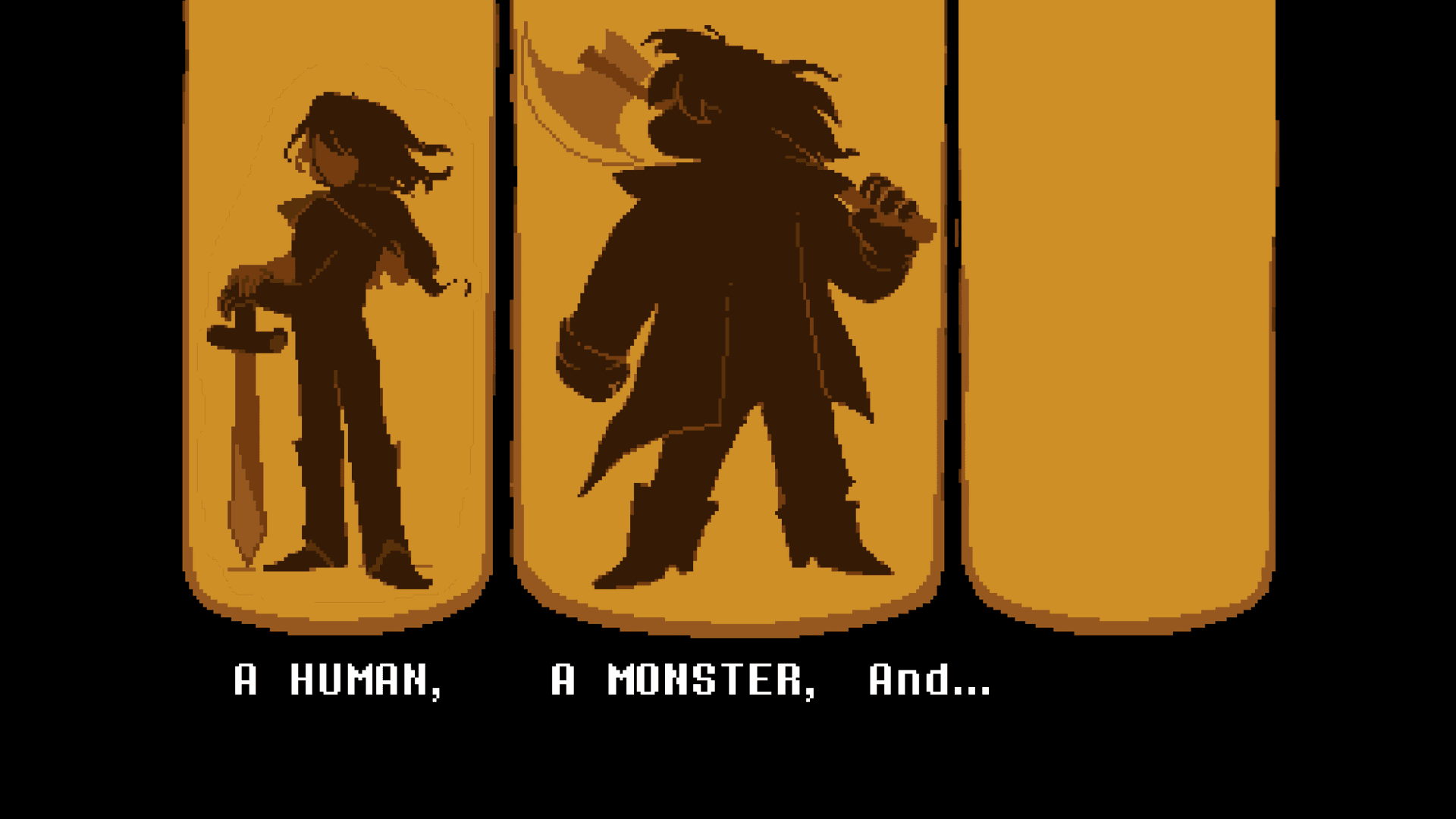 A Human, A Monster, And... / Three Heroes meme template - Three Heroes