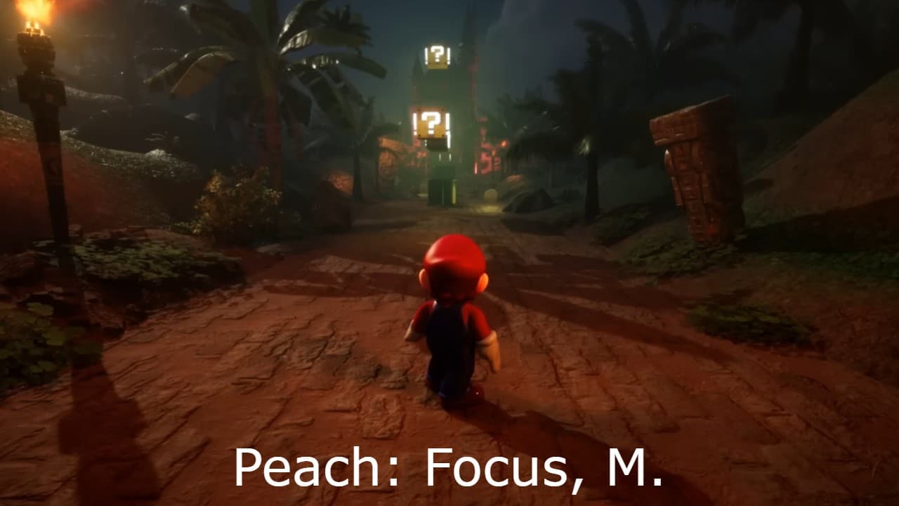 AAA Mario / Focus, M meme template - AAA Mario