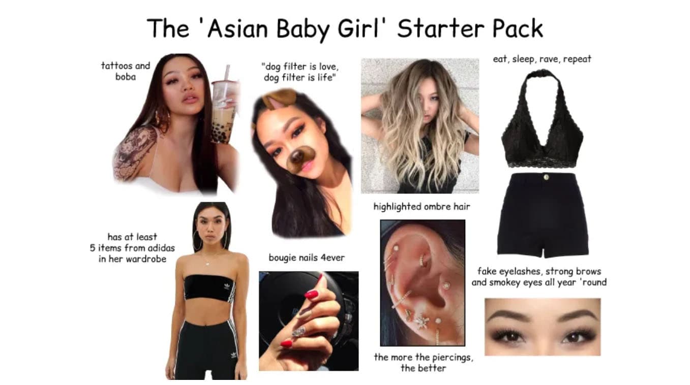 ABG / Asian Baby Girl meme template - ABG