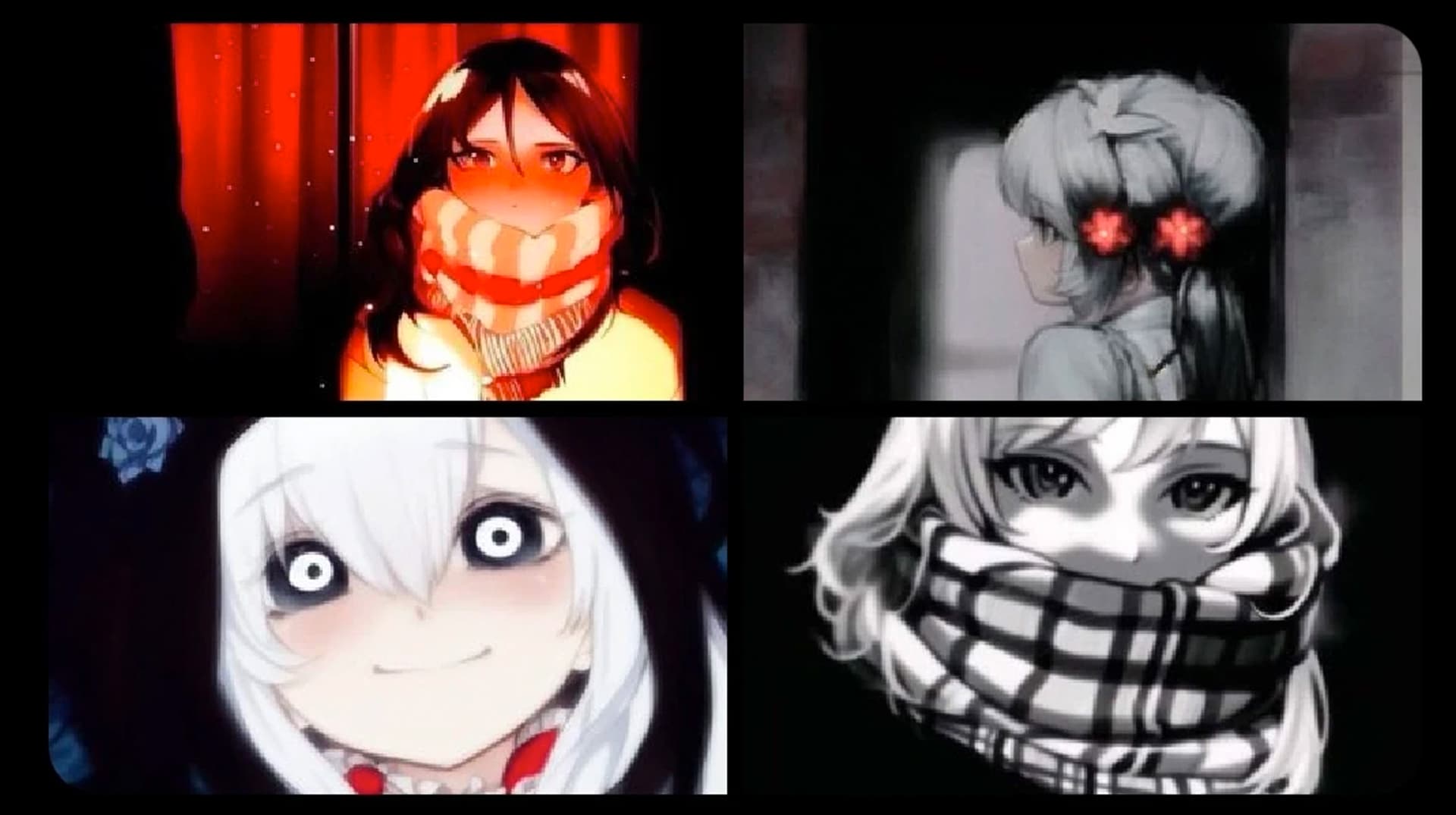 AI Anime Girls as Creepypasta Images meme template - AI Anime Girl