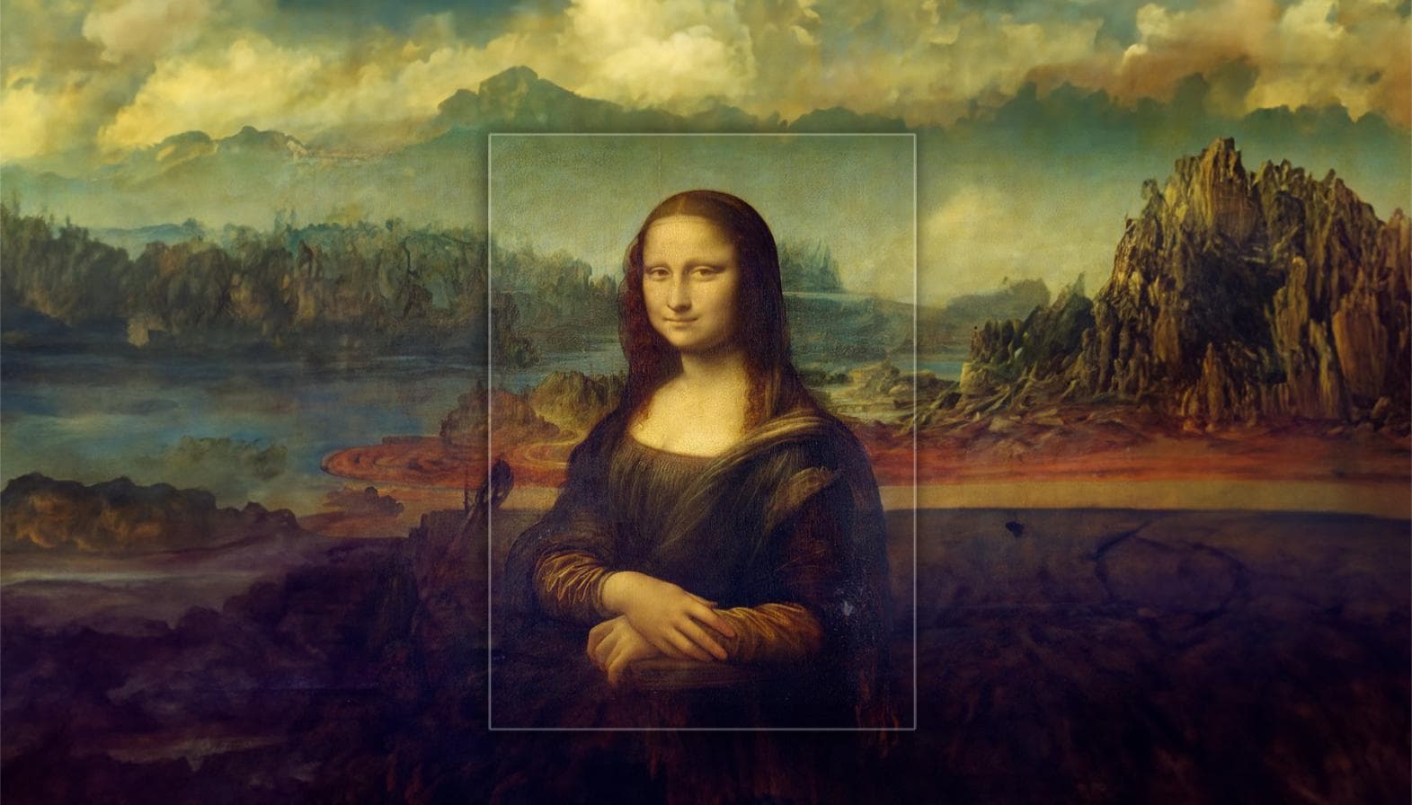 AI-Expanded Mona Lisa meme template - AI-Expanded Mona Lisa