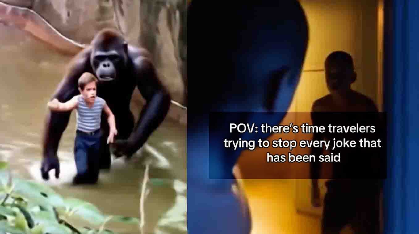 AI Time Travelers Interrupting Memes meme template - AI Time Travelers Interrupting
