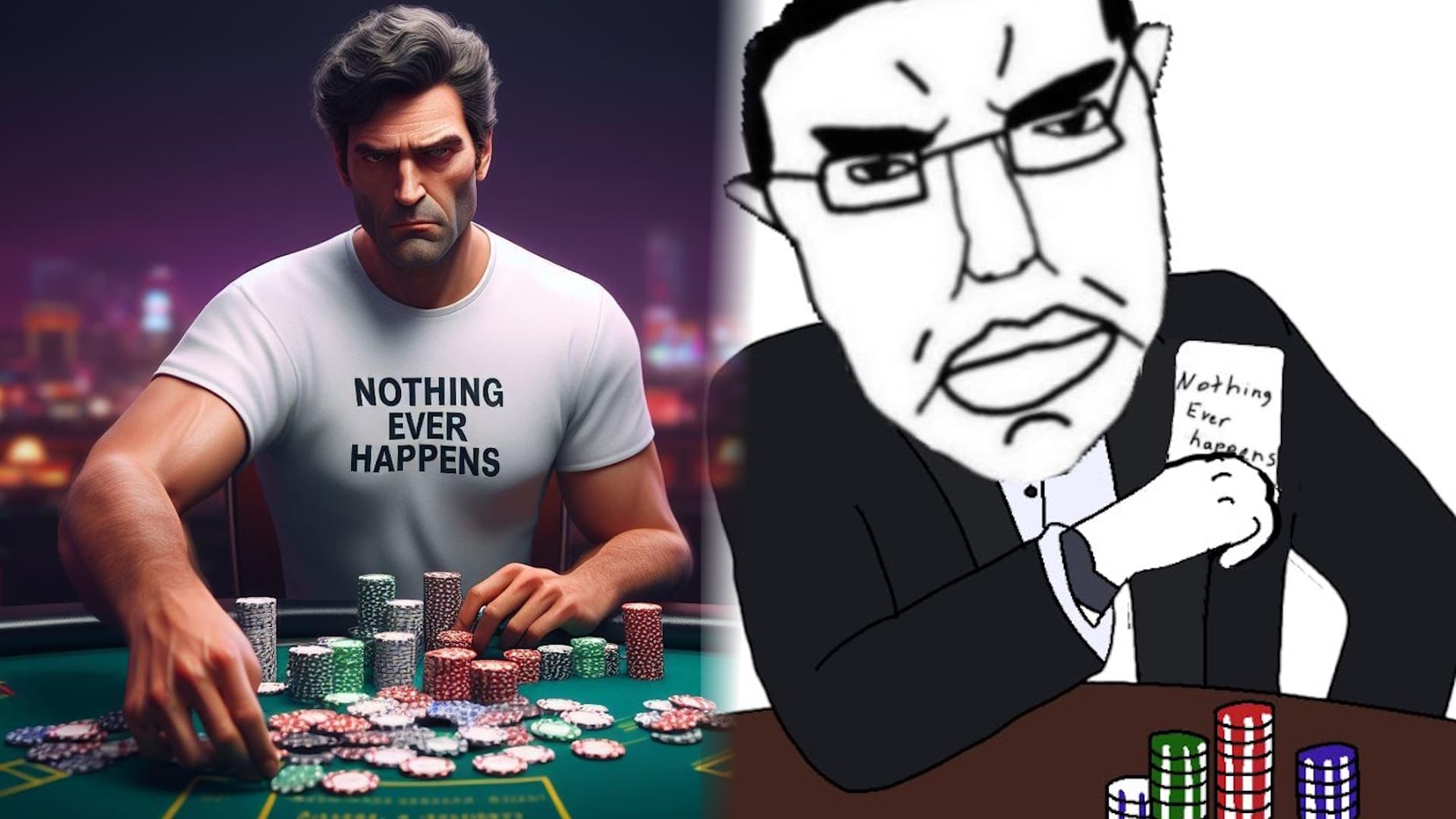 All In on Nothing Happens meme template - All In on Nothing Happens