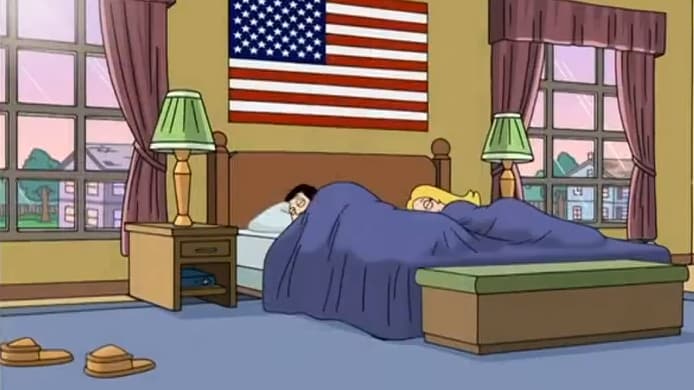 American Dad Intro But Stan Doesn't Wake Up meme template - American Dad Intro