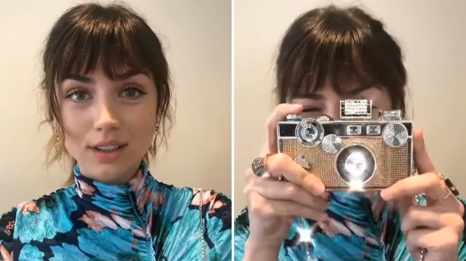 Ana de Armas Saying "Smile" meme template - Ana de Armas Smile