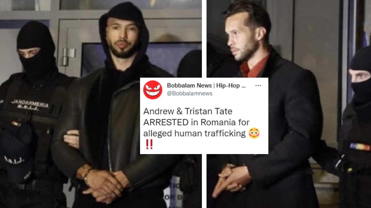 Andrew Tate Human Trafficking Arrest meme template - Andrew Tate Arrest