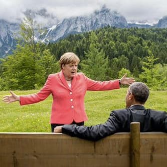 Angela Merkel and Barack Obama at G7 Summit meme template - Angela Merkel G7