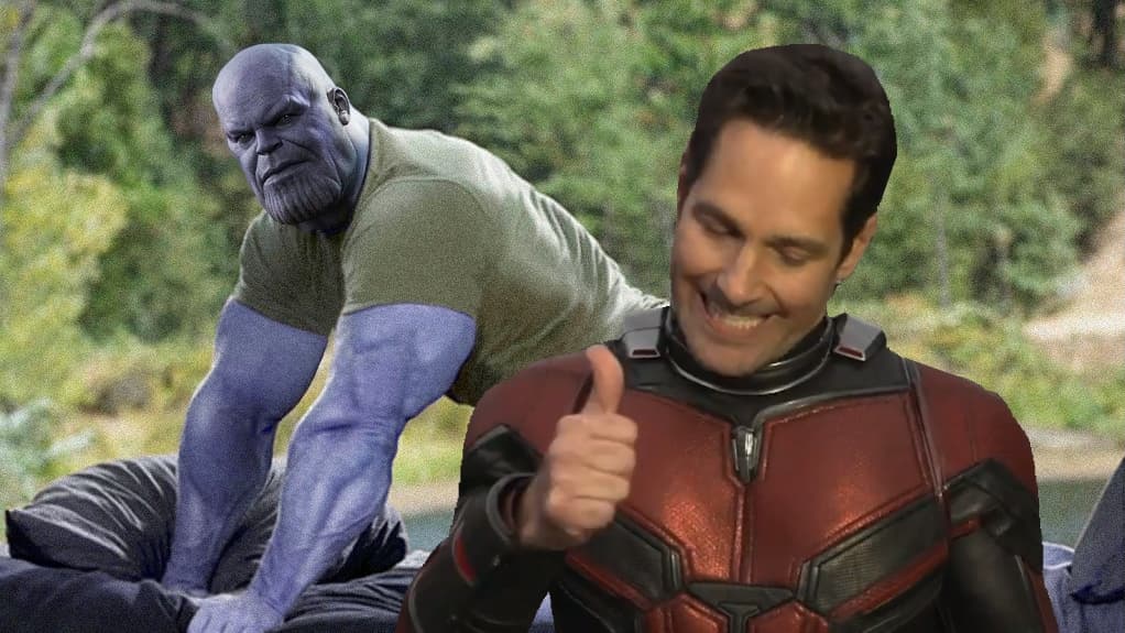Ant-Man Will Defeat Thanos by Crawling Up His Butt and Expanding meme template - Ant-Man Thanos Butt