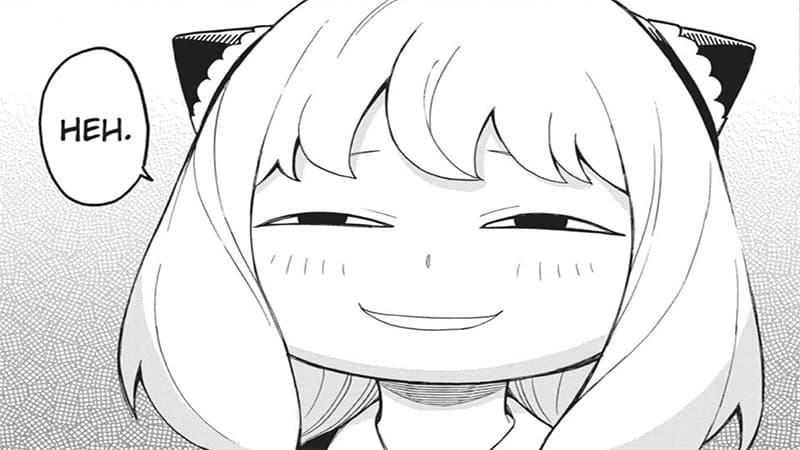 Anya's "Heh" Face / Anya Smug Face meme template - Anya Smug Face