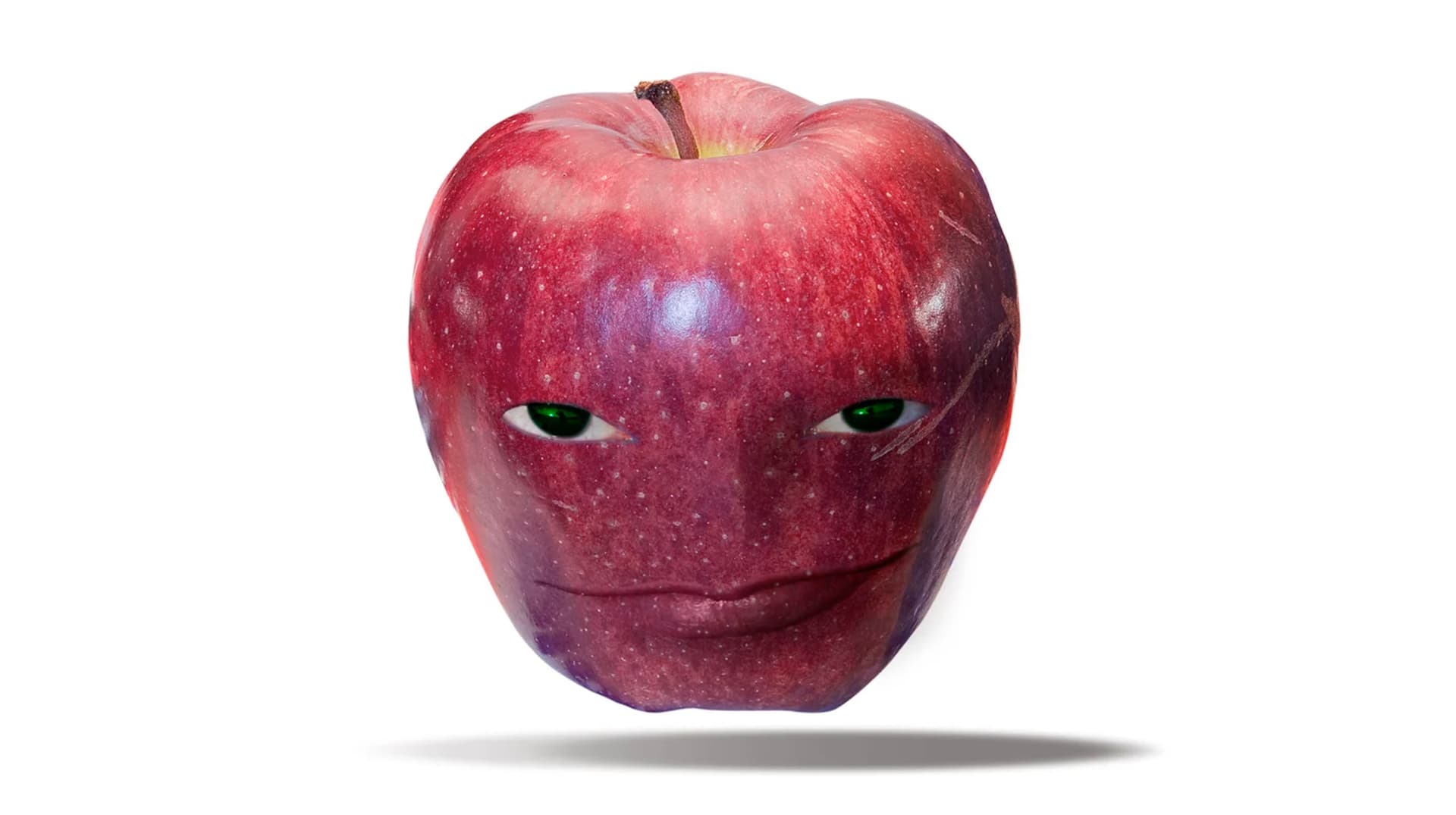 Apple With A Face / Wapple meme template - Wapple