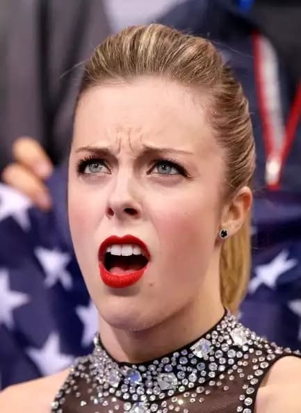 Ashley Wagner's Angry Face meme template - Ashley Wagner Angry Face