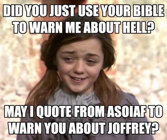 Atheist Arya meme template - Atheist Arya