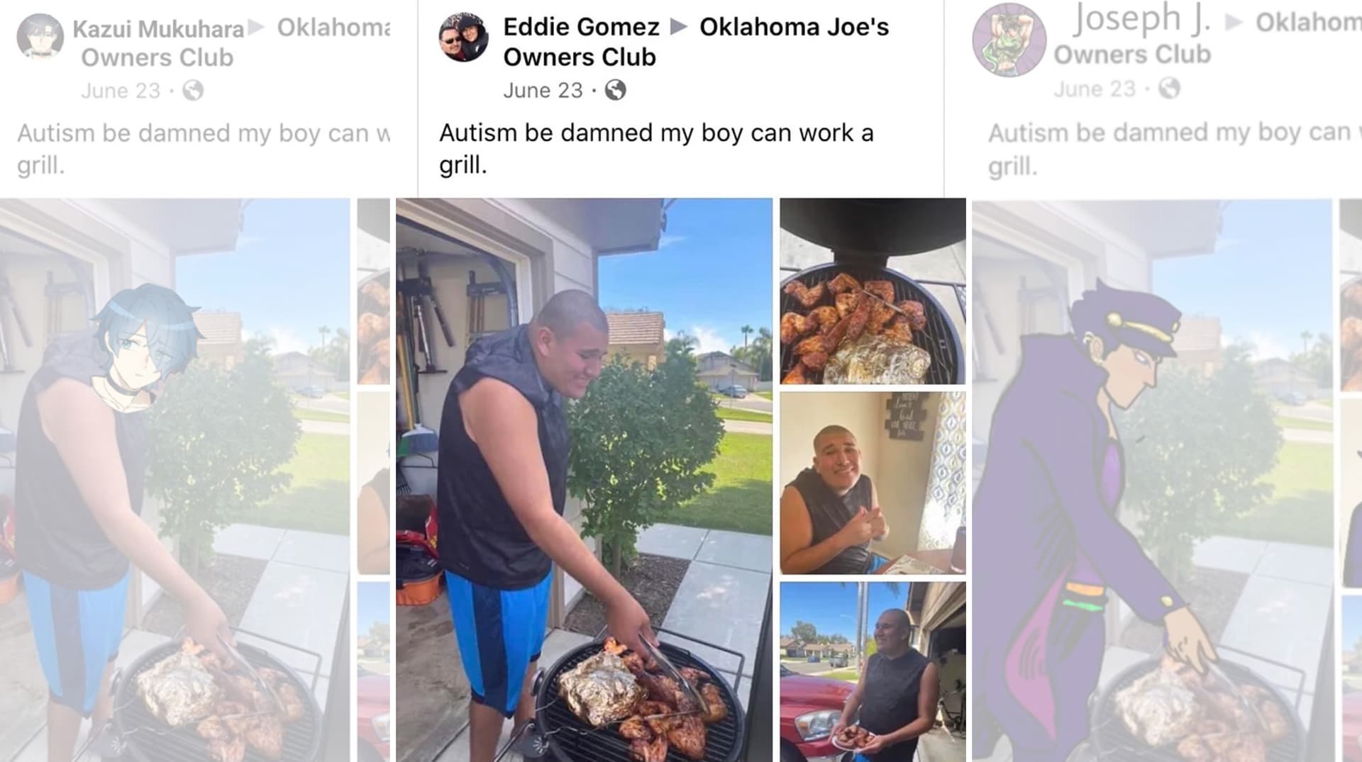 Autism Be Damned My Boy Can Work A Grill meme template - Autism Be Damned My Boy Can Work A Grill