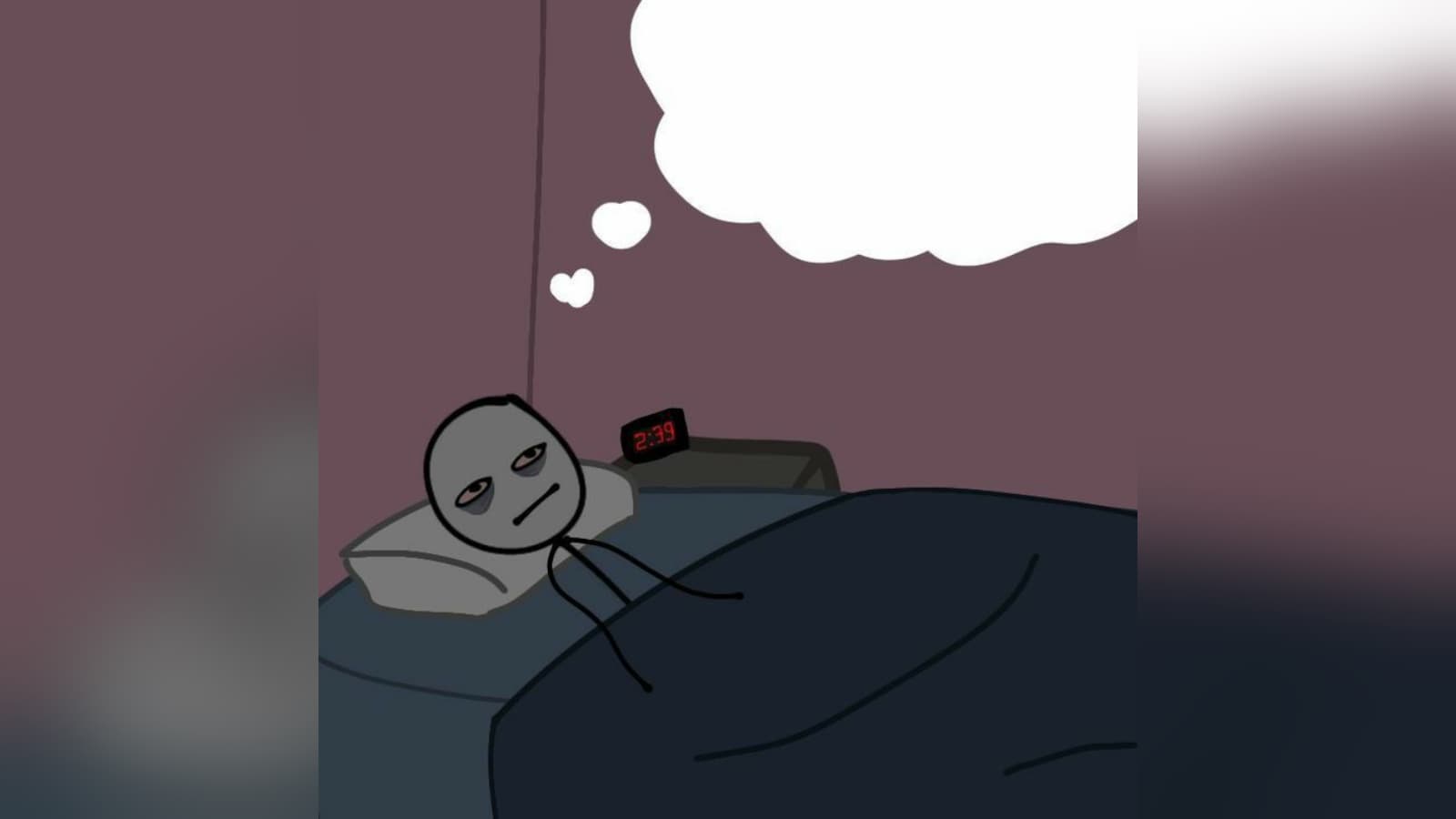 Awake Man Thinking in Bed meme template - Awake Man Thinking in Bed