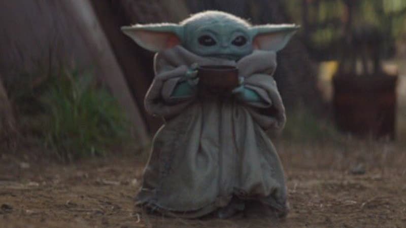 Baby Yoda Drinking Soup meme template - Baby Yoda Drinking Soup