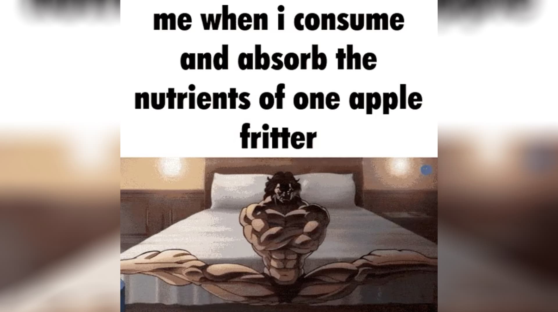 Baki Apple Fritter meme template - Baki Apple Fritter