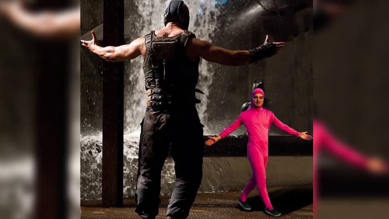 Bane vs. Pink Guy meme template - Bane vs Pink Guy