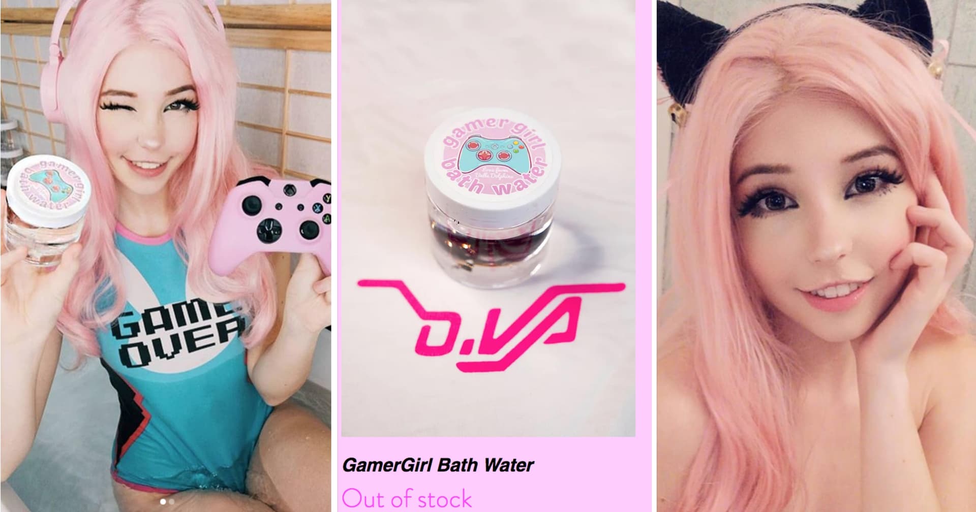 Belle Delphine's GamerGirl Bath Water meme template - Belle Delphine Bath Water