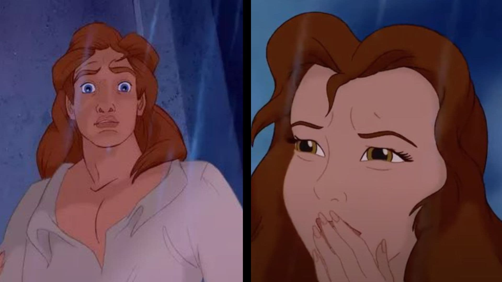 Belle Hates The Beast's Human Form meme template - Belle Hates Beast Human Form