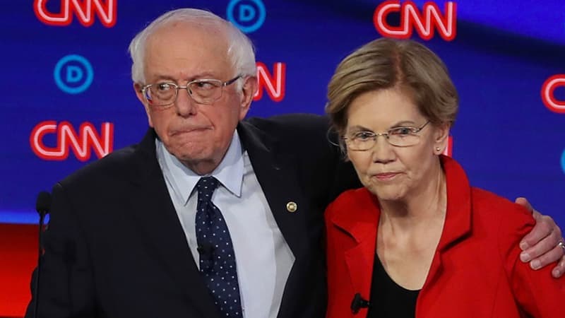 Bernie Sanders and Elizabeth Warren Female Electability Controversy meme template - Bernie Sanders Elizabeth Warren