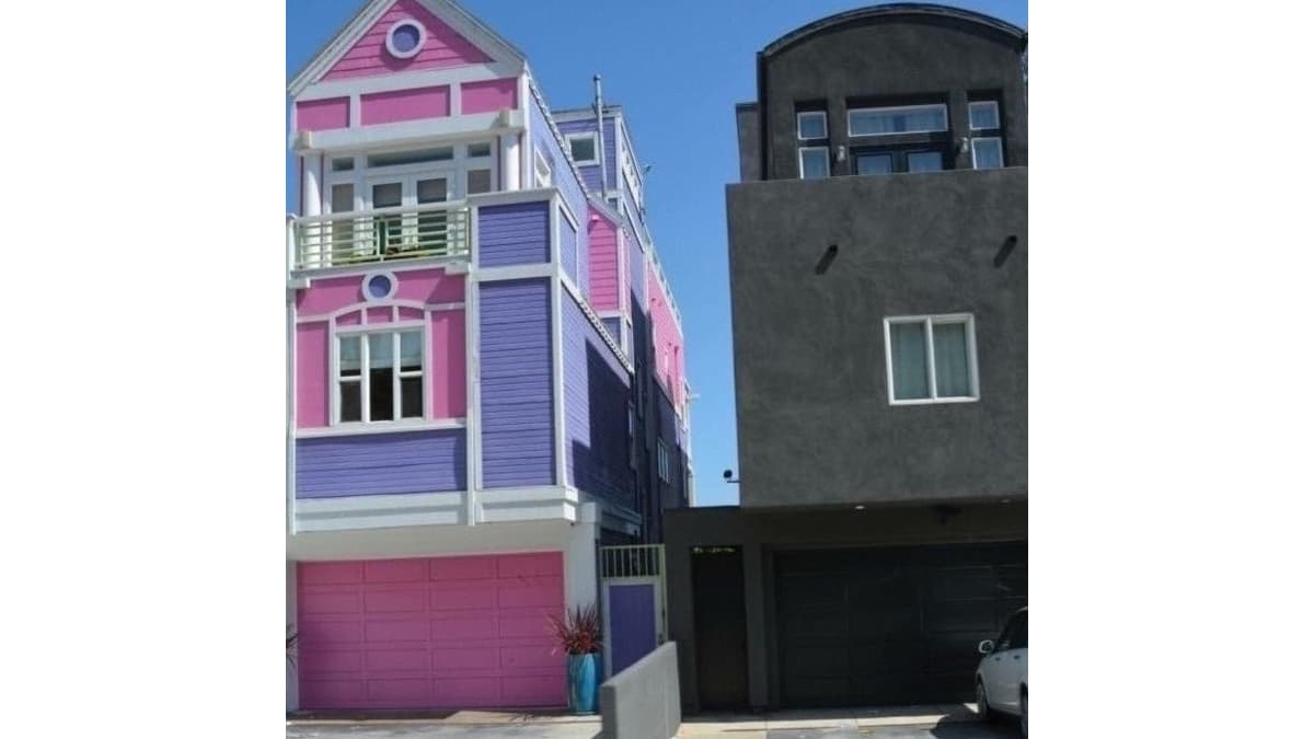 Black and Pink Meme Houses meme template - Black and Pink Houses