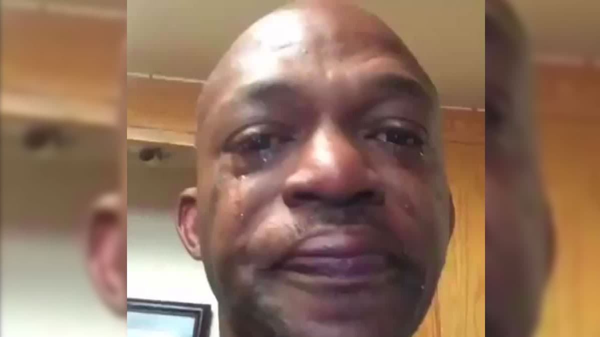 Black Man Crying / Thank God For My Reefer meme template - Black Man Crying