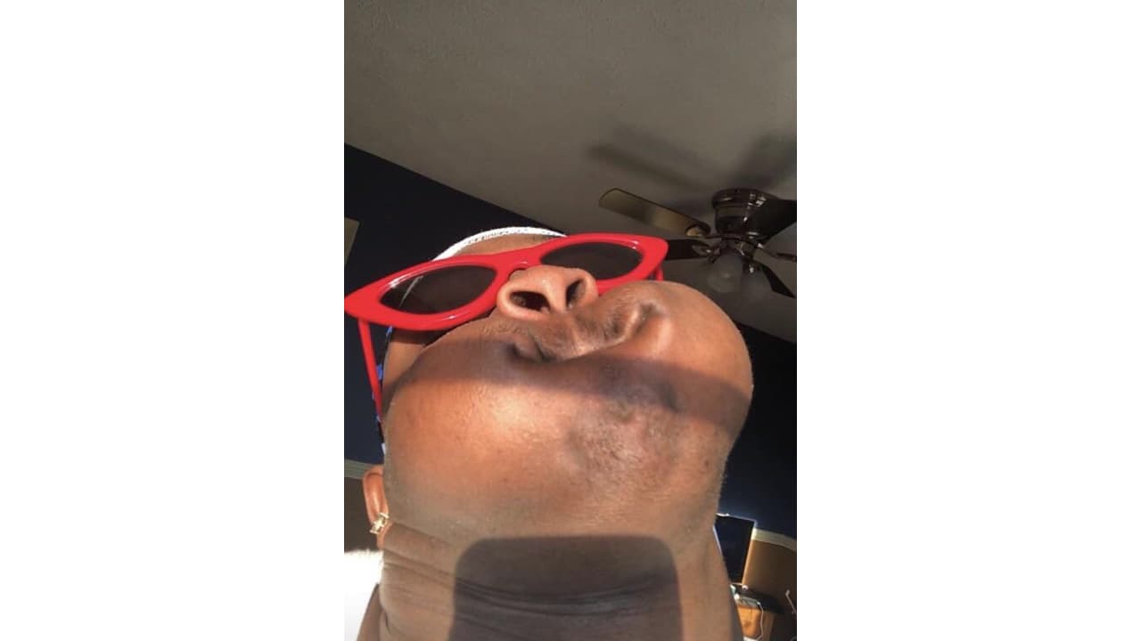 Black Man With Puffed Up Cheeks / Holding In Cough meme template - Black Man Puffed Up Cheeks