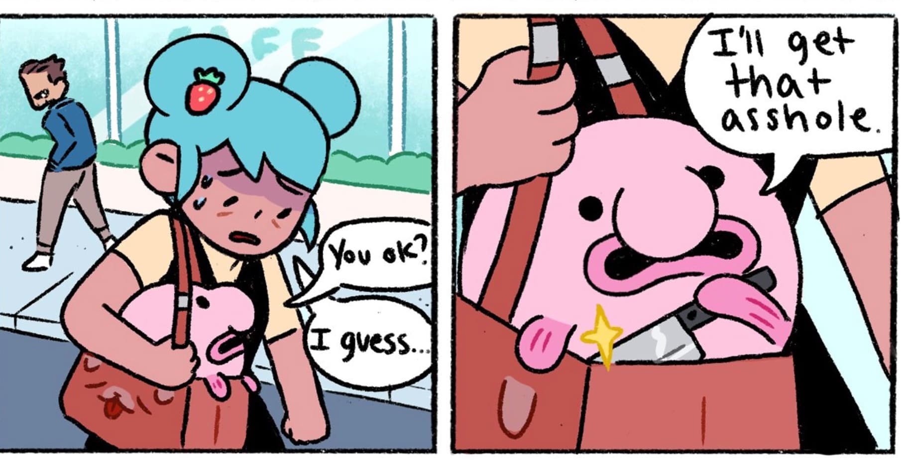 Blobby N Friends "I'll Get That Asshole" Comic meme template - Blobby N Friends