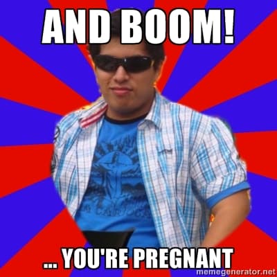 Boom Pregnant! meme template - Boom Pregnant