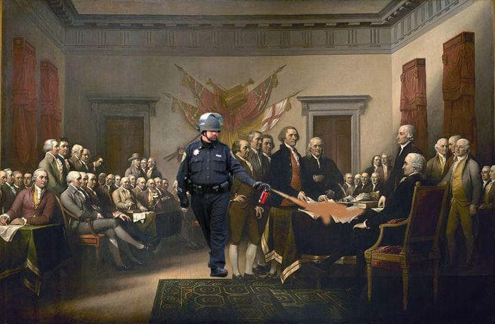 Casually Pepper Spray Everything Cop meme template - Casually Pepper Spray Everything Cop