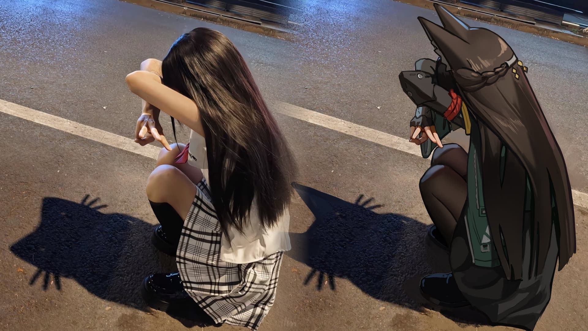 Cat Shadow Trend meme template - Cat Shadow Trend