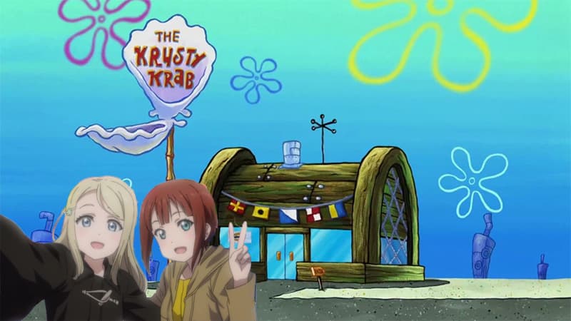 Characters at the Krusty Krab meme template - Krusty Krab