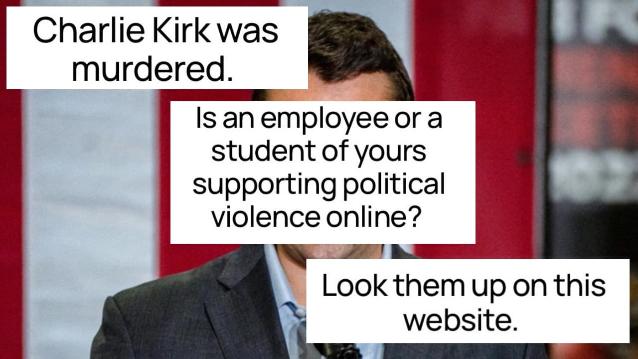 Charlie Kirk Critics Doxxing and Boycotting Campaigns meme template - Charlie Kirk