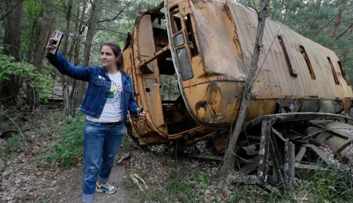 Chernobyl "Influencer" Selfies meme template - Chernobyl Influencer