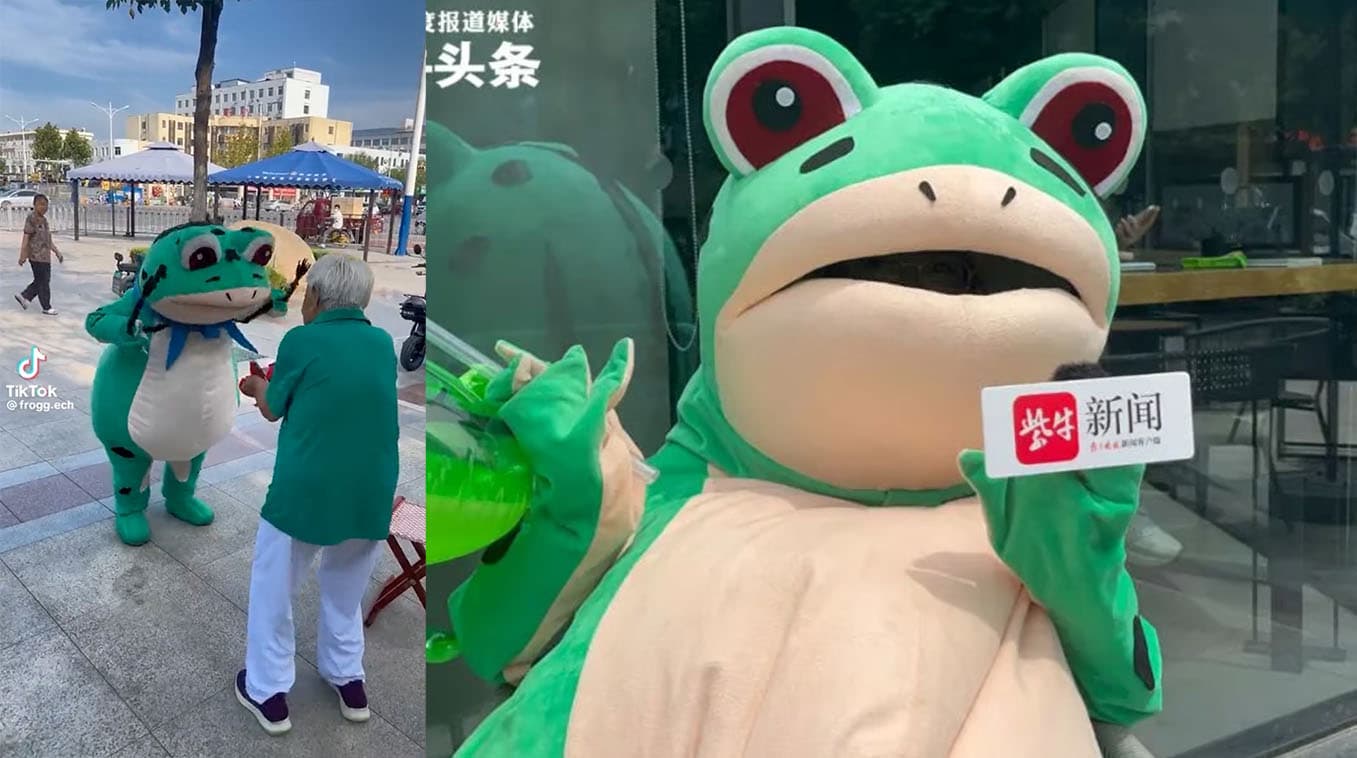 Chinese Frog Mascot meme template - Chinese Frog Mascot