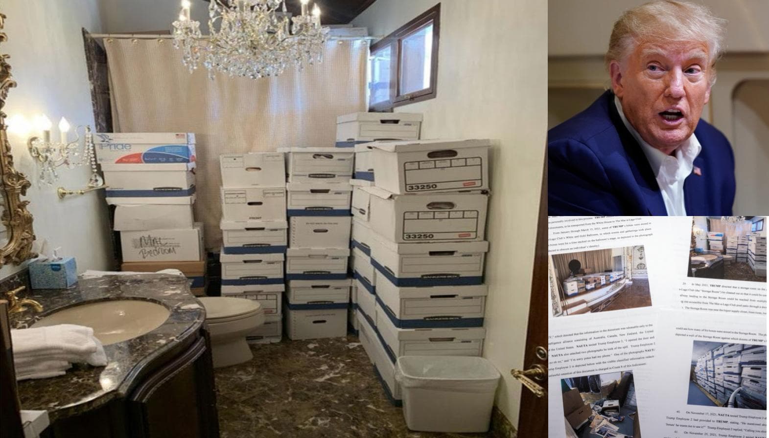 Classified Documents Stored In Mar-A-Lago Bathroom meme template - Mar-a-Lago Bathroom Maker