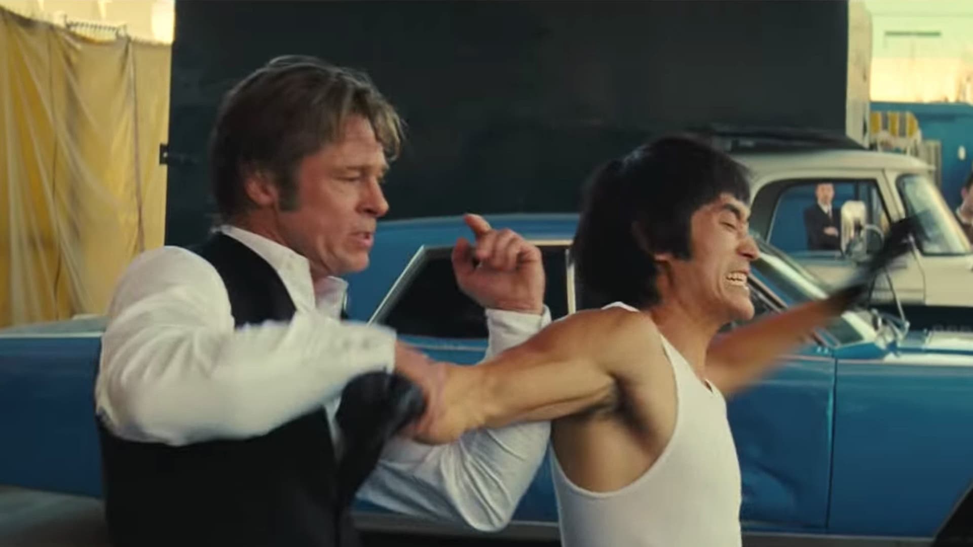 Cliff Booth and Bruce Lee Fight / Braddu Pittu Prease meme template - Cliff Booth vs Bruce Lee