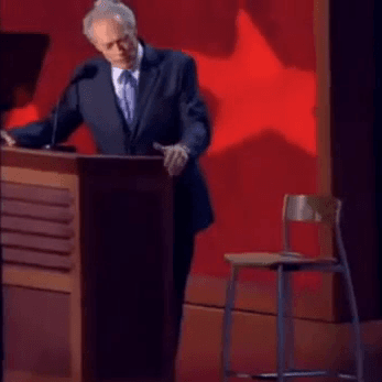 Clint Eastwood's Empty Chair Speech / Eastwooding / Invisible Obama meme template - Clint Eastwood Empty Chair