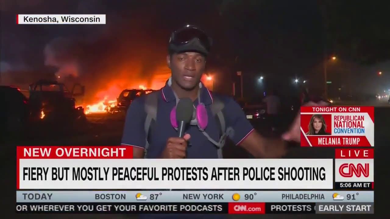 CNN "Fiery But Mostly Peaceful Protests" Parodies meme template - CNN Fiery But Mostly Peaceful