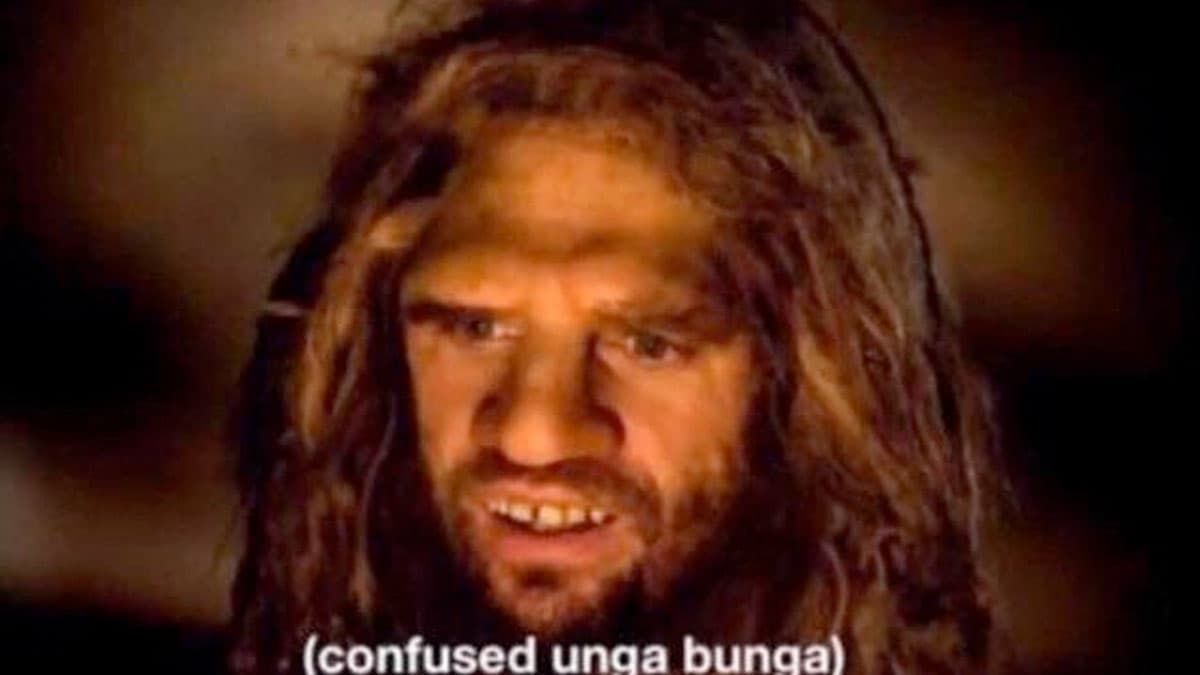 Confused Unga Bunga meme template - Confused Unga Bunga