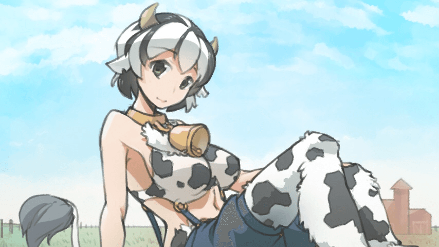 Cow Girls / Cow Bikini / Touch the Cow meme template - Cow Girls