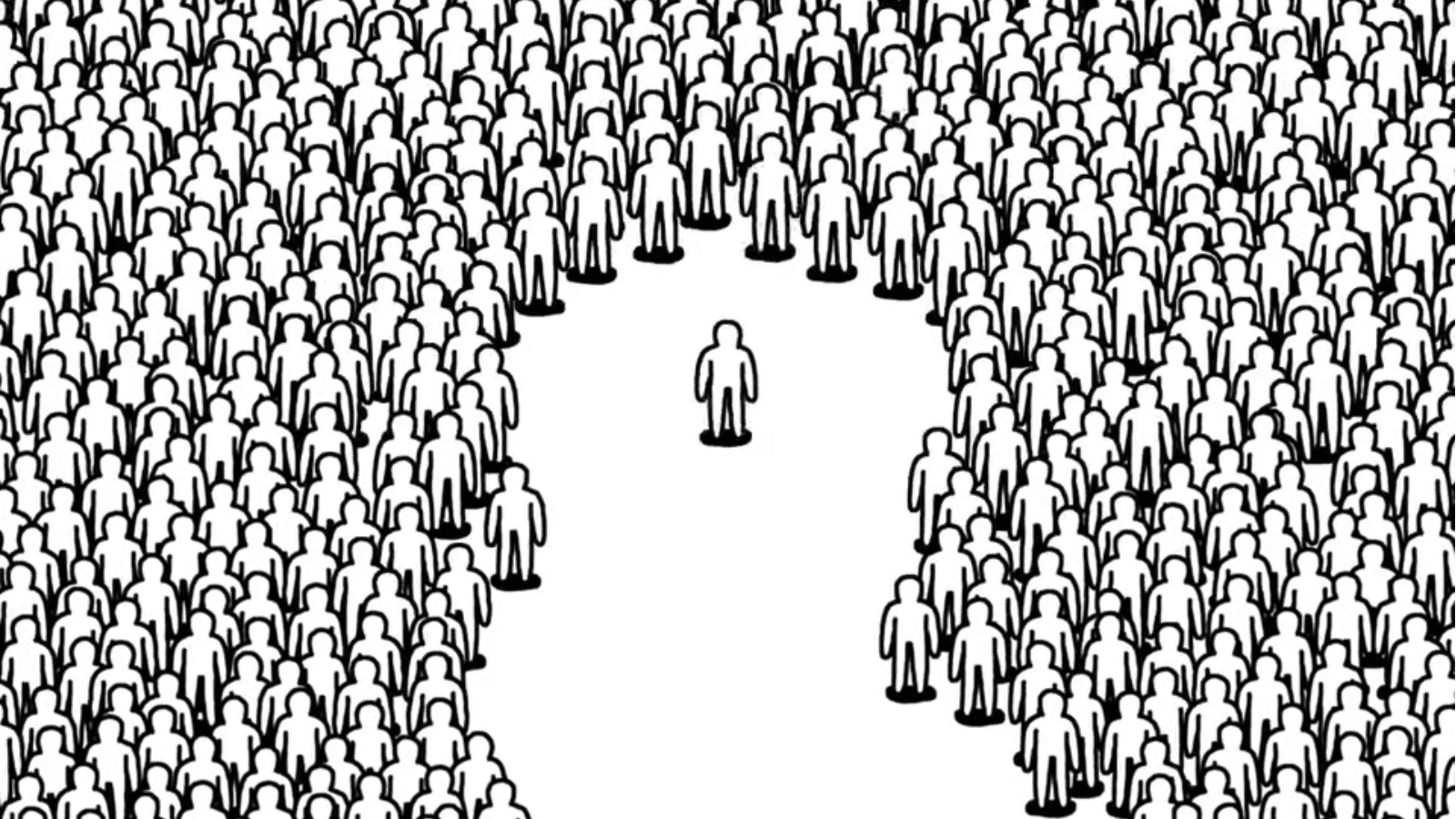 Crowd Stepping Back From a Man meme template - Crowd Stepping Back